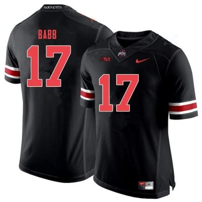 Men's Ohio State Buckeyes #17 Kamryn Babb Black Out Nike NCAA College Football Jersey Online EGC0444FK